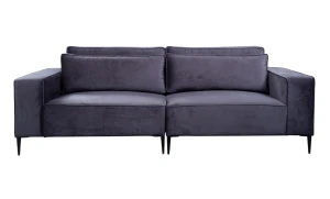 Teddy Dark Grey Plush Velvet 2 Seater