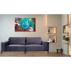 Teddy Dark Grey Plush Velvet 3 Seater