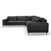 Teddy Dark Grey Plush Velvet 2 Seater