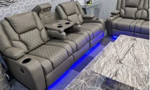 Bravo Power Recliner Grey 3 Seater