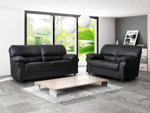 Artisan 3+2 Seater Black Sofas