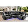 Arwen Black Leather Corner Power Recliner
