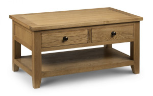 Astoria Coffee Table with 2 Drawers Assembled