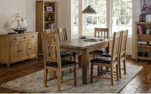 Astoria Extending Oak Dining Table and 4 Chair Set