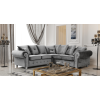 Athens Corner Sofa - Silver Grey Plush Velvet