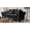 Athens Corner Sofa - Black Plush Velvet