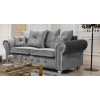 Athens Corner Sofa - Silver Grey Plush Velvet