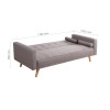 Atlanta Large Sofa Bed Grey