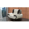 Bari 1 Armchair White-Black