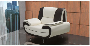 Bari 1 Armchair White-Black