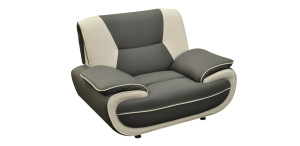Bari 1 Armchair Grey-White