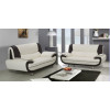 Bari 3+2 Seater Sofa Set White-Black