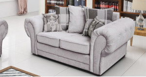 Baron 2 Seater Sofa Silver