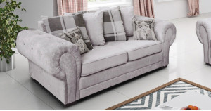 Baron 3 Seater Sofa Silver