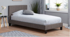 Hilton Single Bed - Grey 90cm