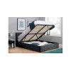 Hilton Kingsize Ottoman Black Crushed Velvet 150cm