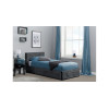 Hilton Single Ottoman Black Crushed Velvet 90cm