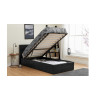 Hilton Single Ottoman Black PU 90cm