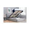 Hilton Single Ottoman Bed Steel Crushed Velvet 90cm