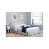 Hilton Single Ottoman Bed Steel Crushed Velvet 90cm