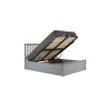 Milano Ottoman Double Bed Stone Grey 135cm