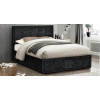 Osaka Small Double Bed - Black Crushed Velvet