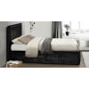Osaka Small Double Bed - Black Crushed Velvet