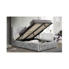 Osaka Small Double Bed - Steel Crushed Velvet