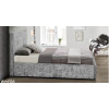 Osaka Small Double Bed - Steel Crushed Velvet