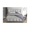 Osaka Small Double Bed - Steel Crushed Velvet