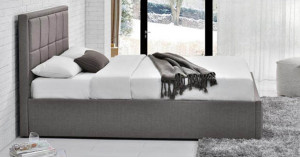 Osaka King Size Bed - Grey 150cm