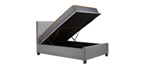 Alexander Ottoman Double Bed Grey 135Cm