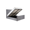 Danson Super King Bed Grey Velvet 180cm