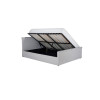 Lucia Side Ottoman Double Bed Grey 135cm
