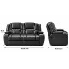Bravo Power Recliner Black 2 Seater