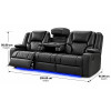 Bravo Power Recliner Black 3 Seater