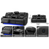 Bravo Power Recliner Black 3 Seater