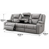 Bravo Power Recliner Grey 3 Seater