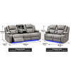 Bravo Electric Recliner Grey 3+2