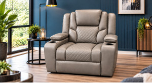 Bravo Power Recliner Grey Armchair
