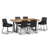 Brooklyn Solid Oak Dining Table + 6 Soho Chairs Set