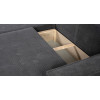 Calix U shaped graphite corner sofa bed