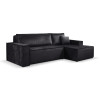 Calix black right hand facing chaise corner sofa bed