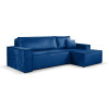Calix blue right hand facing chaise corner sofa bed