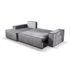 Calix Dark Grey left hand facing chaise corner sofa bed