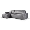 Calix graphite left hand facing chaise corner sofa bed