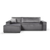 Calix graphite left hand facing chaise corner sofa bed