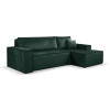 Calix green right hand facing chaise corner sofa bed