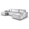 Calix U shaped silver corner sofa bed