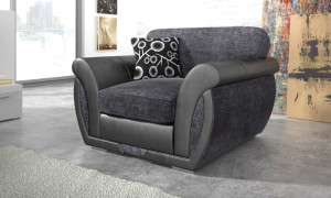 Cambridge 1 Seater Armchair Black Grey